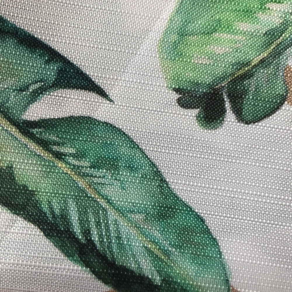 Tropical Palm Leaves Water Resistant Fabric Shower Curtain